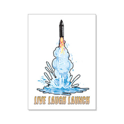 Live Laugh Launch Trident Sticker