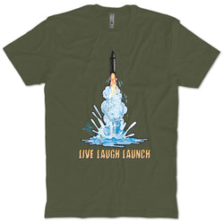 Live Laugh Launch Trident T-Shirt