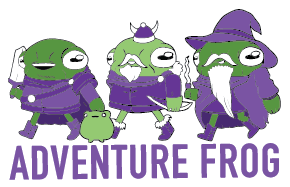 Adventure Frog Sticker