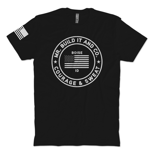 Courage & Sweat T-Shirt (Circle Logo)